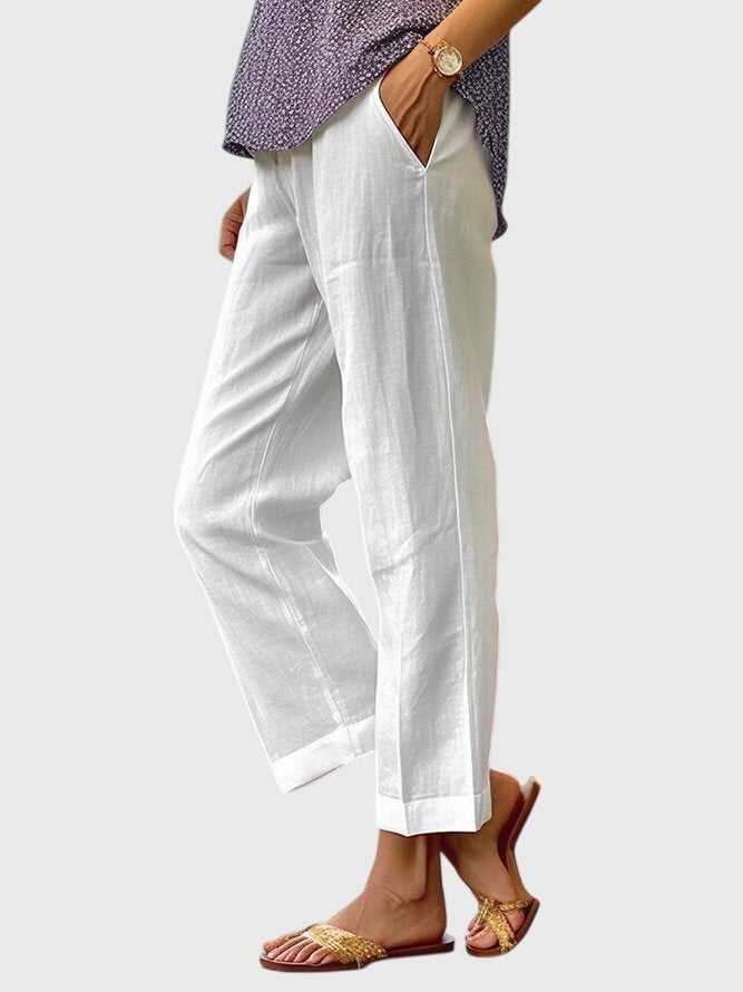 Women's Cropped Wide-Leg Trousers