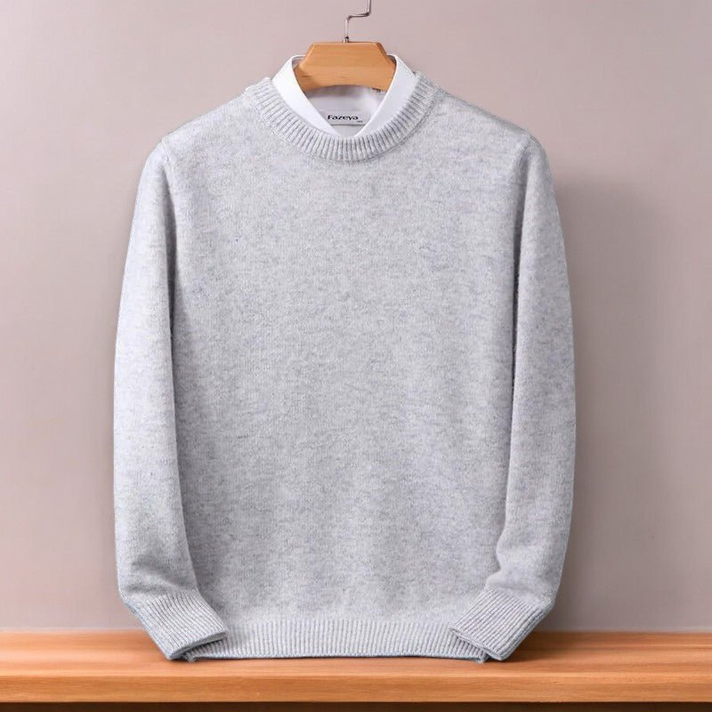 Men's Wool Crewneck Jumper - Gray