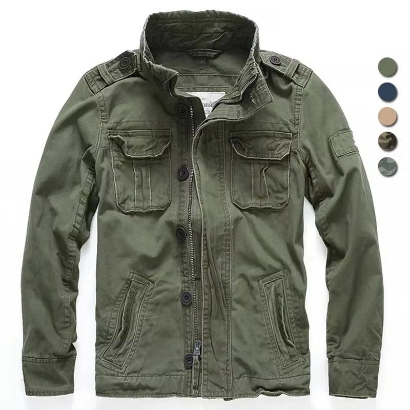 Men's Military Field Jacket - Army Green