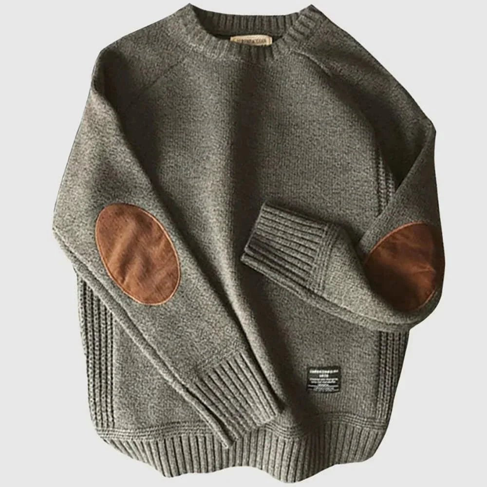 Men's Oversized Wool Crewneck Jumper - Gray