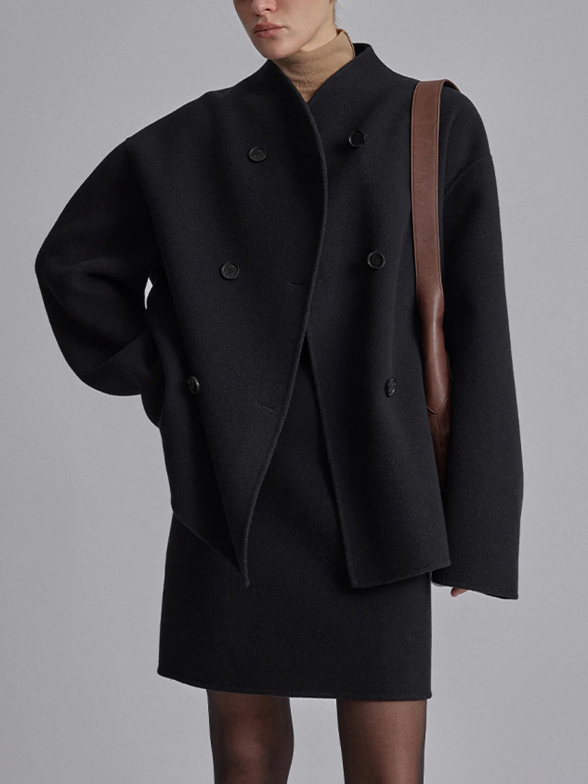 Women's Cropped Wool Coat