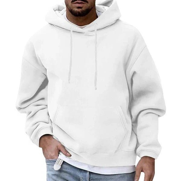 Men's Oversized Pullover Hoodie - White
