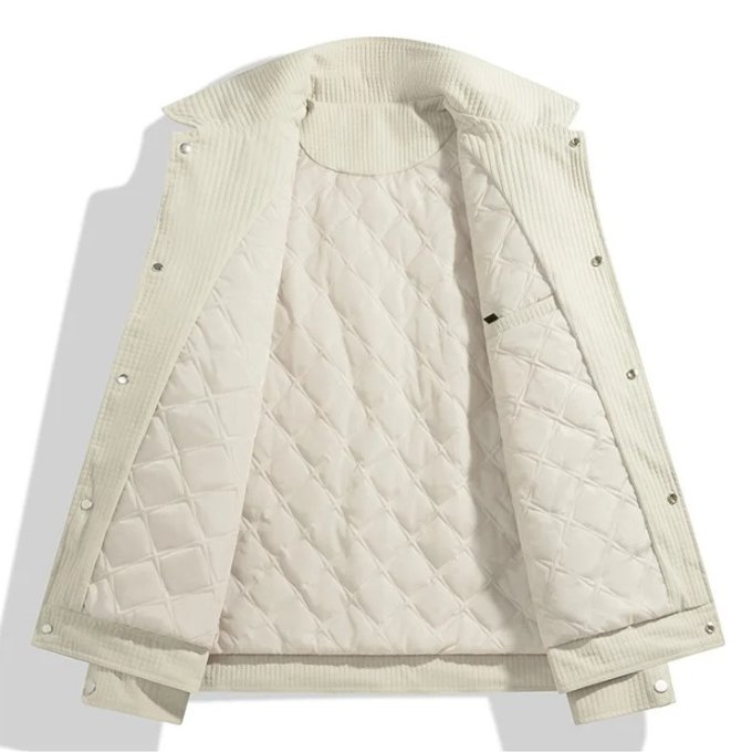 Men's Waffle Oversized Shacket - Beige